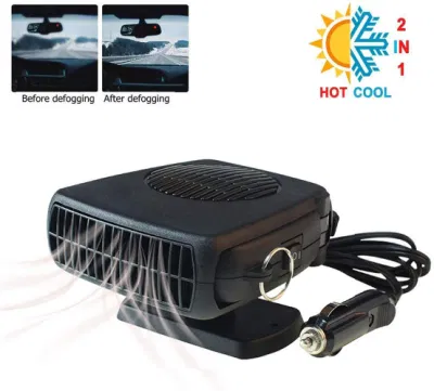 Portable Car 2 in 1 Cooler & Heater Fan Vehicle Electronic Air Heater Car Windshield Heater Defogger Demister Defroster Plug Into Cigarette Lighter Esg12902